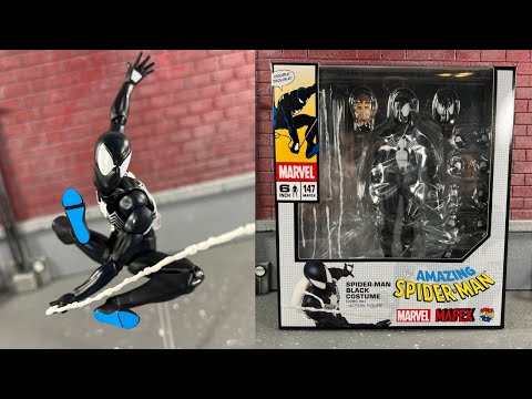 Mafex Black Suit Spider-Man Symbiote Action Figure Review