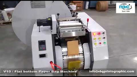 PAPER BAG MAKING MACHINE - V Bottom Paper bag machine V10 by NBG