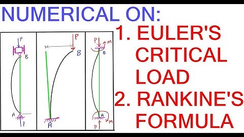6. Columns and Struts | NUMERICAL | EULER’S CRITICAL LOAD AND RANKINE