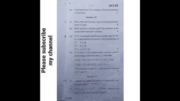 Igu, Mdu question paper BSc honours mathematics 3rd semester Subject - Probability Distribution