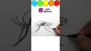 Menggambar Nyamuk dari huruf a #youtubeshorts #viral #shorts
