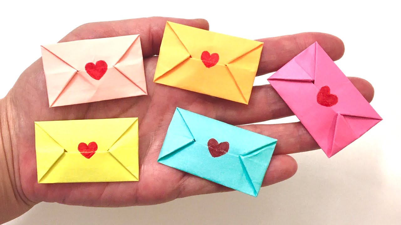 Easy Sticky Note Origami - Heart Bookmark / Post it Origami