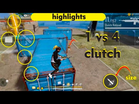 impossible 🍷🗿 1 vs 4 clutch free fire highlights - YouTube