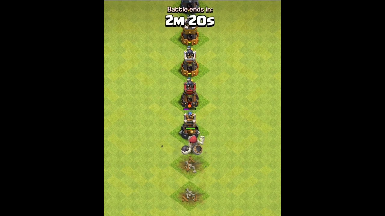 Giant Skeleton Vs All Level Bomb Tower - COC