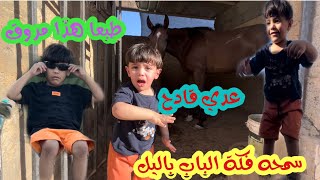 يوميات عدي وبتال فالمربط🤣🐎||بتال دفن آخر دجاجه عنده 🐓💔علاج الجروح السطحيه للخيل.