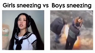 Girls Sneezing vs Boys Sneezing