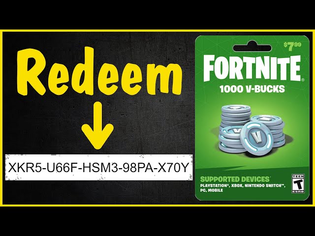 How to Redeem a Fortnite Gift Card Code for V-Bucks 