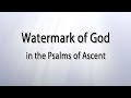 Watermark of God in the Psalms of Ascent