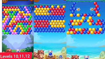 BUBBLE SHOOTER RACOON, mobile Game, mobile Gameplay, Android game, Android gameplay, P  10,11,12