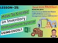 How to create an 🤔😲 Inventory Management System using EXCEL?