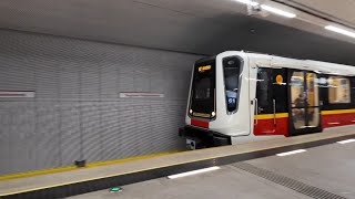 Poland, Warsaw, Metro Ride From Targówek Mieszkaniowy To Trocka