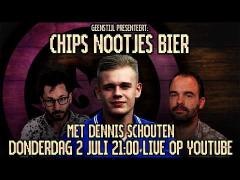 DENNIS SCHOUTEN AAN DE BAR IN CHIPS. NOOTJES. BIER.