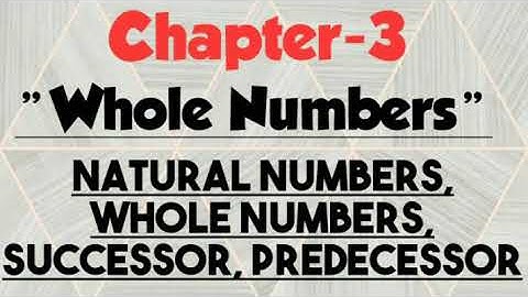 #successor #predecessor #naturalnumbers #wholenumbers || Chapter-3 Whole Numbers || #easywaymaths