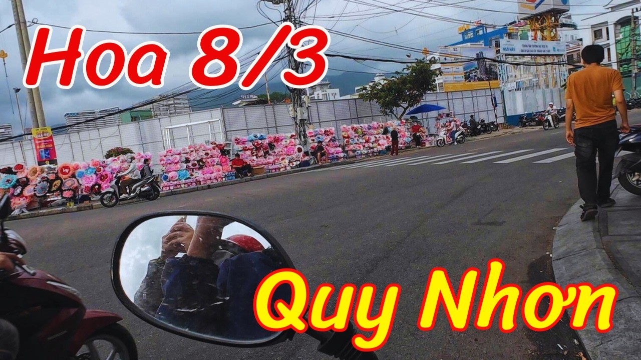 “Early Morning Motorbike Ride in Quy Nhon| Flowers for International Women’s Day”