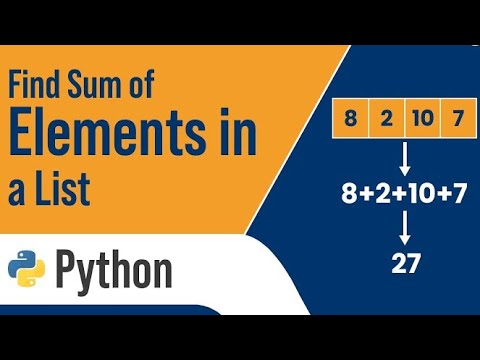 how to find sum of elements in list - YouTube