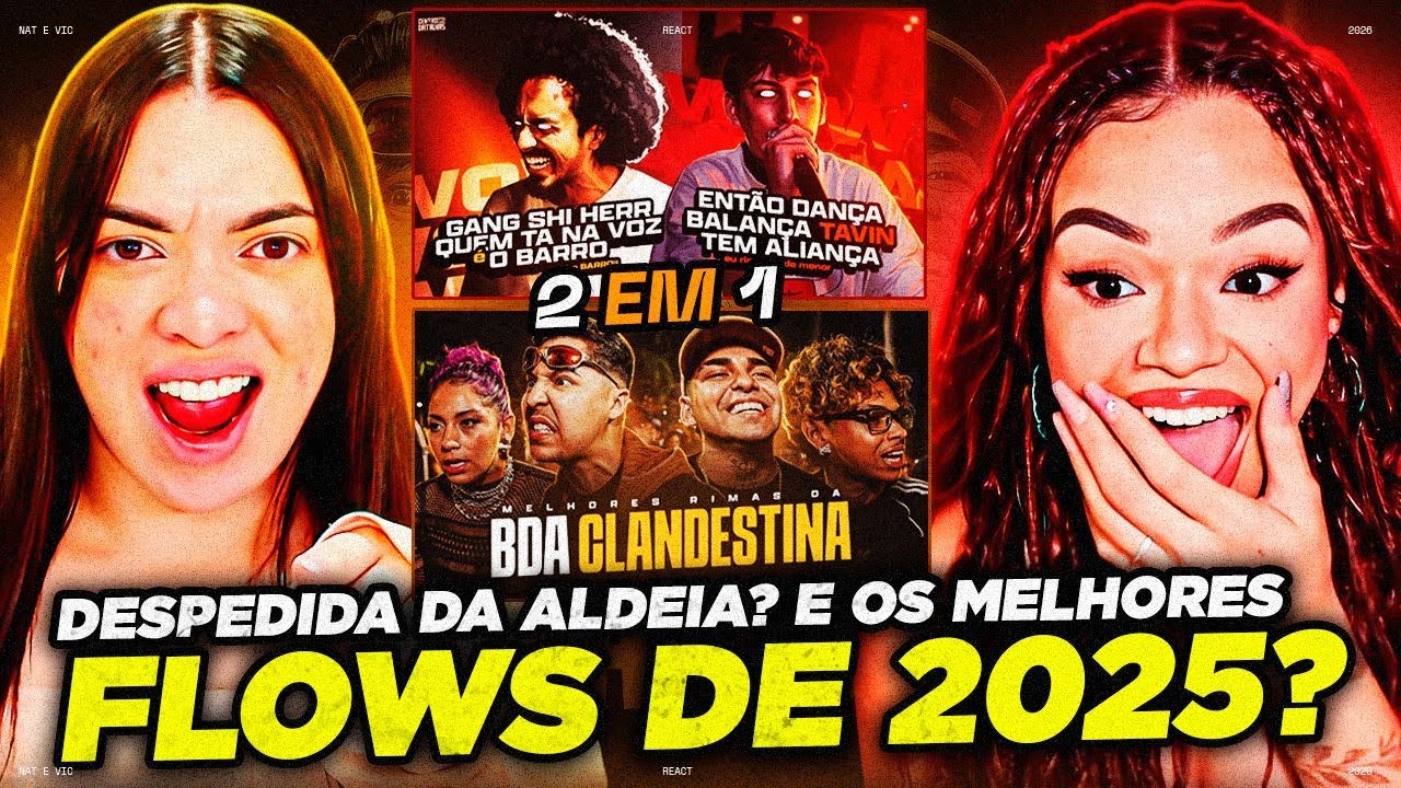 2 EM 1 - MELHORES RIMAS BDA CLANDESTINA! & MELHORES FLOWS DE 2025  | react 