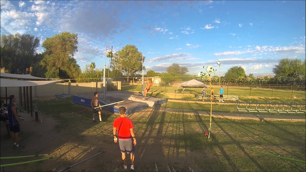 17ft Bungee pole vault practice with AZPVA YouTube