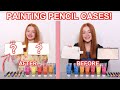 TWIN TELEPATHY 3 COLOR PAINT POP ART PENCIL CASES *DIY BACK TO SCHOOL SUPPLIES!  | Ruby and Raylee