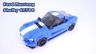 Ford Mustang Shelby GT500, building block car model, MOC, size s, review, assembly, testing.