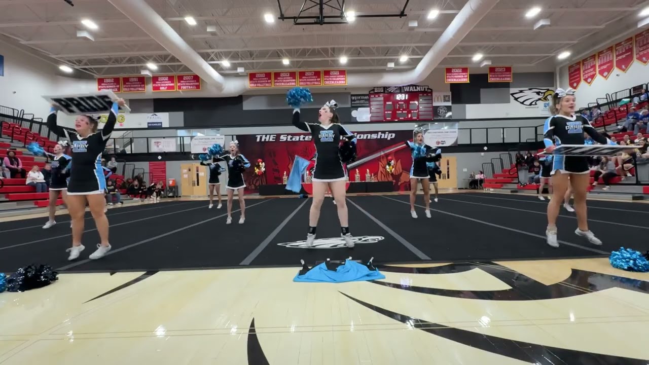 2026 Hilliard Darby Cheer State Champions Division 1 Non Build - close up view 