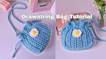 Crochet Drawstring Bag|Cozy Craft|Beginner Friendly Tutorial