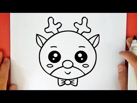 HOW TO DRAW A CUTE CHRISTMAS REINDEER