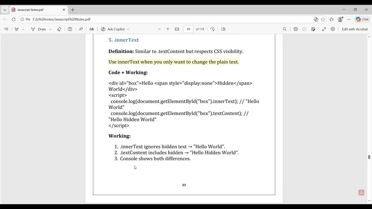 OUTPUT in JavaScript  in malayalam