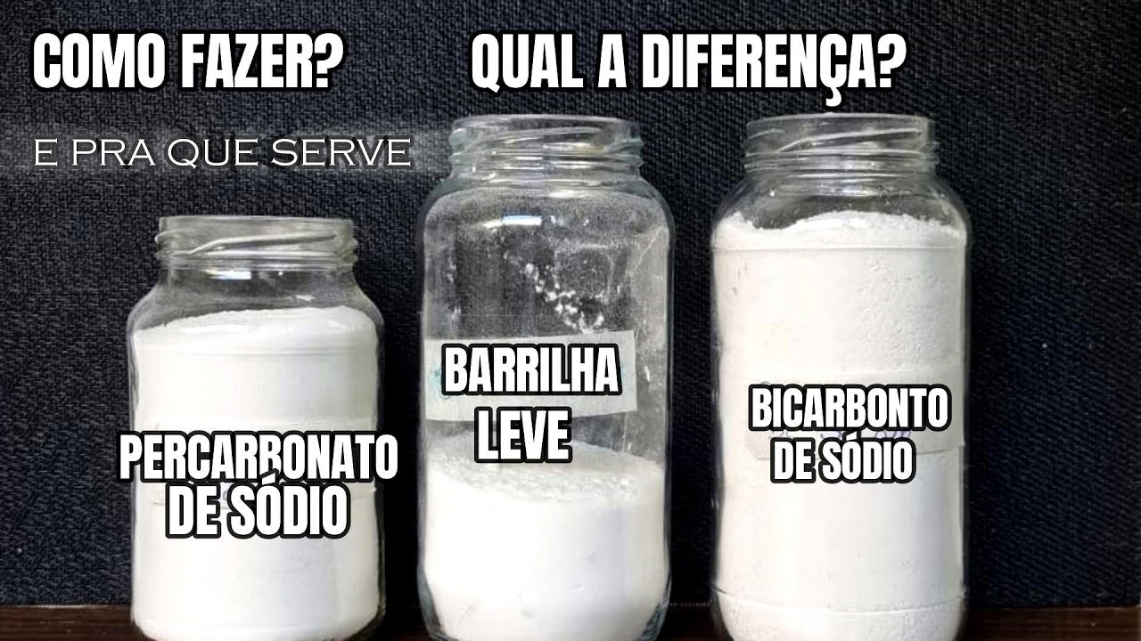 Qual a Diferença Do Bicarbonato para a Barrilha Leve e o Percarbonato   Como Fazer?  como usar?