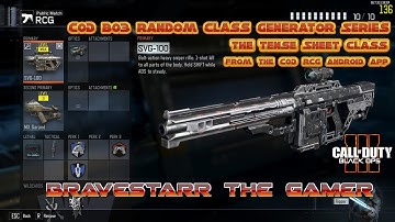 COD BO3 Random Class Generator Series - The Tense Sheet #2 - Black Ops 3
