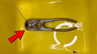Cleaning a rusty old plier | ASMR