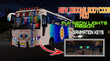 New Zedone Bodycode Mod | New Concept Mod Full NEON Dj LIGHTS | New Zedone mod for Bussid Download 👇