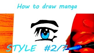 How to Draw MANGA Eyes for Beginners STEP BY STEP, EASY and color | EPISODE 2/7