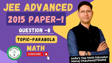 JEE Advanced 2015 Math Paper - 1 Solution I Q8 I Manoj Chauhan Sir #jee #jeeadvanced #mcsir