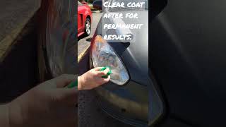 How to restore your cars headlights with off bug spray.