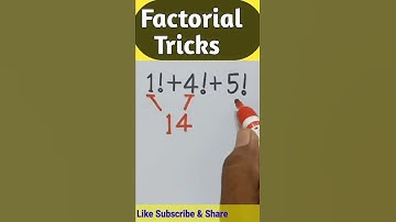 Factorial Tricks || @Sky Struggle Education #short