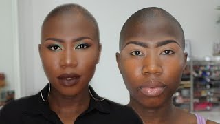 GLAM MAKEUP TUTORIAL FOR DARK SKIN BEGINNER FRIENDLY | AMIFULLESTBEAUTY screenshot 3