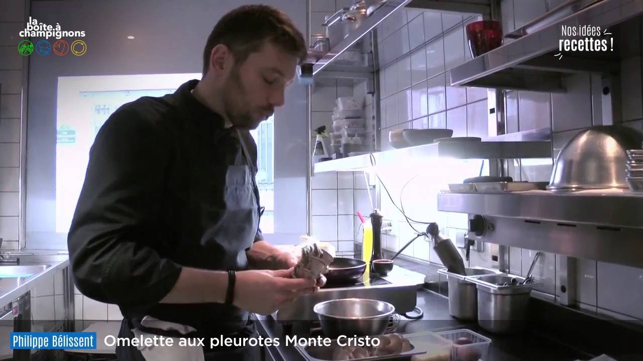 Recette - Omelette aux pleurotes Monte Cristo par Philippe Bélissent
