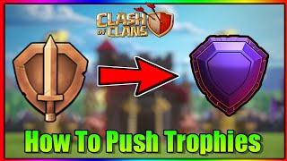 HOW TO PUSH TROPHIES WITH LOWER TOWNHALL IN COC || CLASH OF CLANS