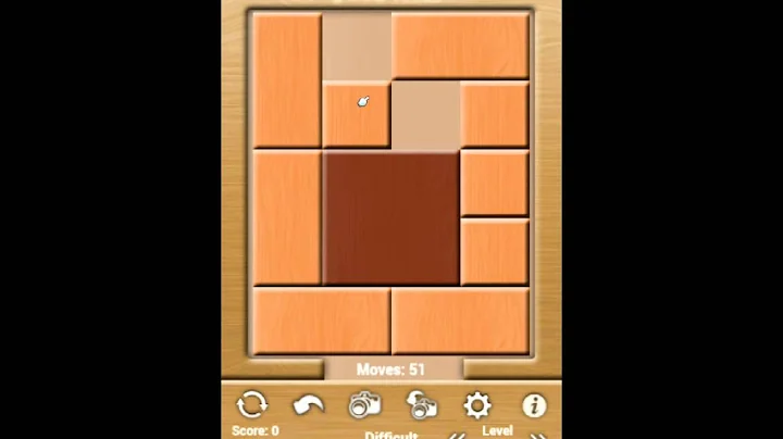 Klotski Difficult Level 05 of 68 - Par solution