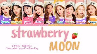 Download lagu TWICE ( 卜ウワイス ) Strawberry moon [ Color coded Lyrics-kan-Rom-Eng ]