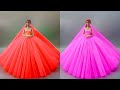 Disney Princess Doll Makeover ~ DIY Miniature Ideas for Barbie - Wig, Dress, Faceup, andMore! DIY