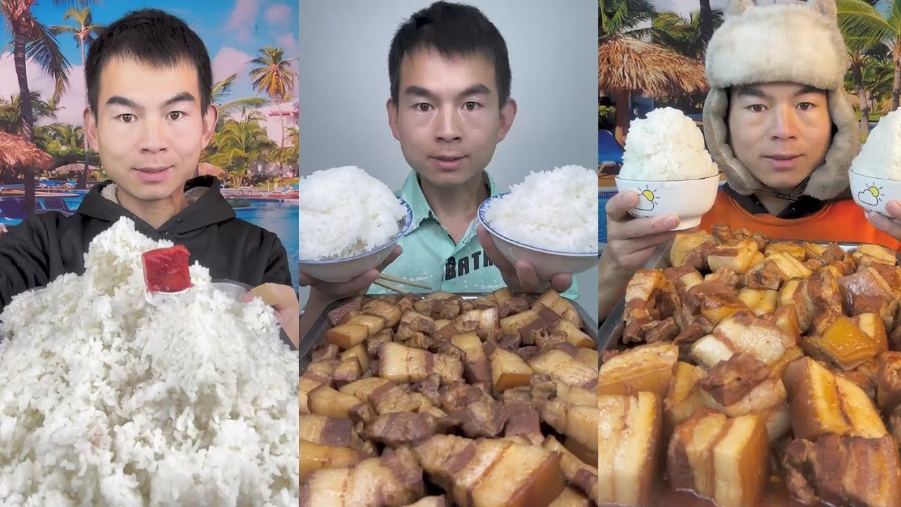 Mukbang Foodie Meat 🍖🥓 Pork Chicken 🍗 Noodles 🍜 with Chinese food #pork #eating #delicious #meat