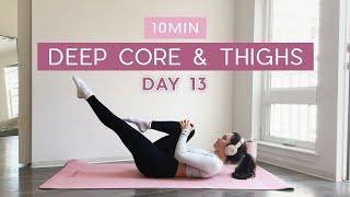 Day 13 - 1 Month Pilates Plan // 10MIN Toned Lower Abs & Inner Thighs // no repeats