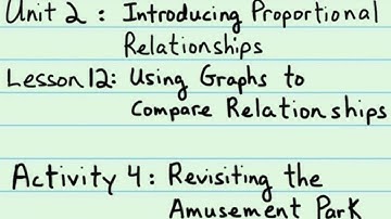 7th Grade Illustrative Mathematics: Gr. 7; U2; Lesson 12-4: Revisiting the Amusement Park