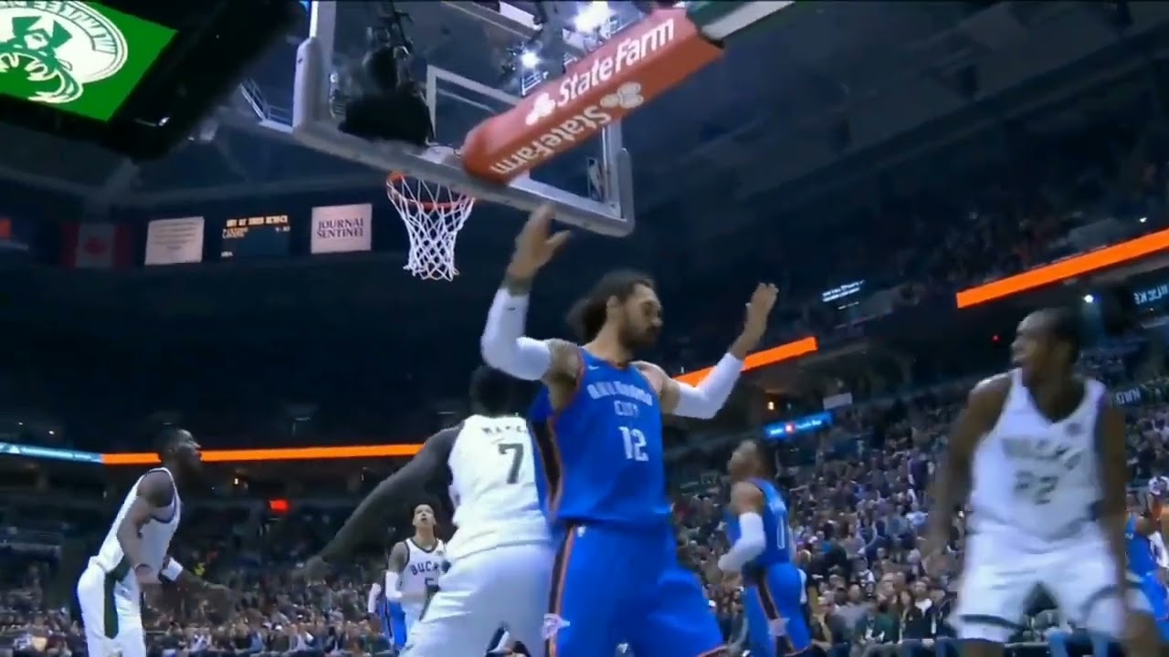 Khris Middleton threw the ball at Steven Adams- Heated Moment