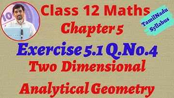 Class 12 Maths  Exercise 5.1 Q.No.4 Two dimensional Analytical Geometry 2