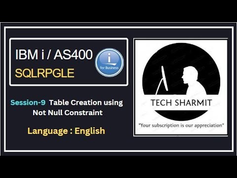 Not null constraint in db2  | sqlrpgle in as400 |  sqlrpgle in ibmi | sqlrpgle | ibmi  training |