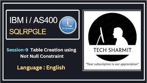 Not null constraint in db2  | sqlrpgle in as400 |  sqlrpgle in ibmi | sqlrpgle | ibmi  training |