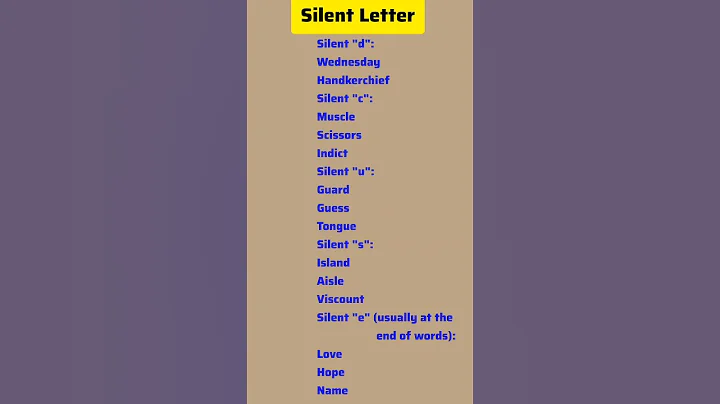 Silent Letter part-3 || #shorts #english #ytshorts