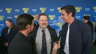 Balls Up Mark Wahlberg, Sacha Baron Cohen & Paul Walter Hauser At La Premiere Screenslam
